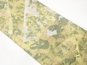 草花模様織り出し　袋帯
